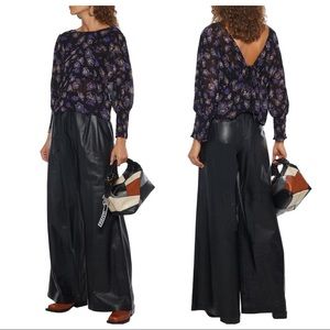 GANNI Floral Tie Back Blouse size FR36